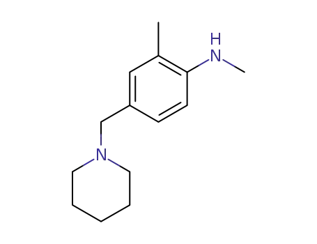 Molecular Structure of 29608-20-6 (N,2-dimethyl-4-(piperidin-1-ylmethyl)aniline)