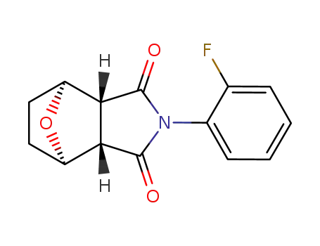 Molecular Structure of 29745-05-9 ((3aR,4S,7R,7aS)-2-(2-fluorophenyl)hexahydro-1H-4,7-epoxyisoindole-1,3(2H)-dione)