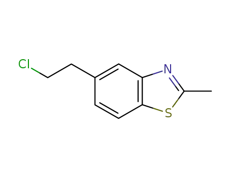 Molecular Structure of 22240-44-4 (Benzothiazole, 5-(2-chloroethyl)-2-methyl- (8CI))