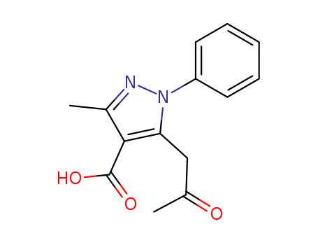 3-Mehtyl-5-(2-oxo-propyl)-1-phenyl-1H-pyrazole-4-carboxylic acid