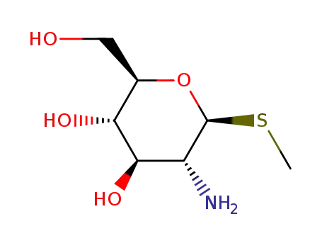 Molecular Structure of 221687-47-4 (.beta.-D-Glucopyranoside, methyl 2-amino-2-deoxy-1-thio-)