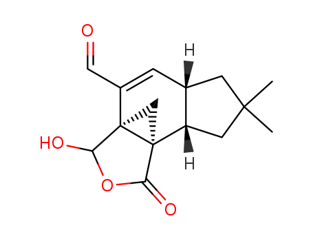 3H,6H-3a,8b-Methano-1H-indeno[4,5-c]furan-4-carboxaldehyde,5a,7,8,8a-tetrahydro-3-hydroxy-7,7-dimethyl-1-oxo-, (3S,3aR,5aS,8aS,8bS)- (9CI)