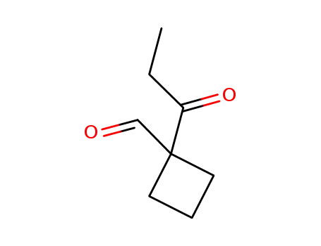 Cyclobutanecarboxaldehyde, 1-(1-oxopropyl)- (9CI)
