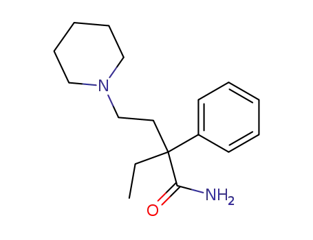 Molecular Structure of 2977-21-1 (α-Ethyl-α-phenyl-1-piperidinebutyramide)