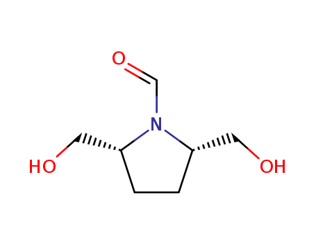 1-Pyrrolidinecarboxaldehyde, 2,5-bis(hydroxymethyl)-, (2R,5S)-rel- (9CI)