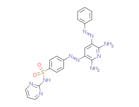 Benzenesulfonamide,4-[2-[2,6-diamino-5-(2-phenyldiazenyl)-3-pyridinyl]diazenyl]-N-2-pyrimidinyl- cas  29817-75-2