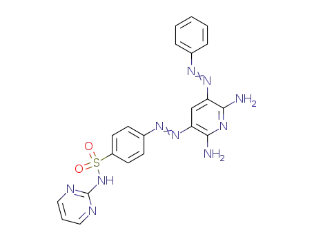 Molecular Structure of 29817-75-2 (4-[(E)-{2,6-diamino-5-[(E)-phenyldiazenyl]pyridin-3-yl}diazenyl]-N-(pyrimidin-2-yl)benzenesulfonamide)