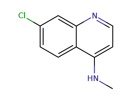 Molecular Structure of 21875-67-2 (7-CHLORO-N-METHYLQUINOLIN-4-AMINE)