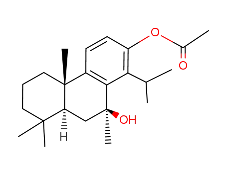 Molecular Structure of 297179-22-7 (2,10-Phenanthrenediol, 4b,5,6,7,8,8a,9,10-octahydro-4b,8,8,10-tetramethyl-1-(1-methylethyl)-, 2-acetate, (4bS,8aS,10S)-)