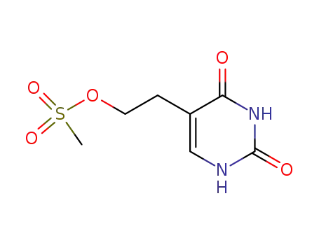 Molecular Structure of 37107-76-9 (5-(2-METHYLSULFONYLOXYETHYL)-URACIL)
