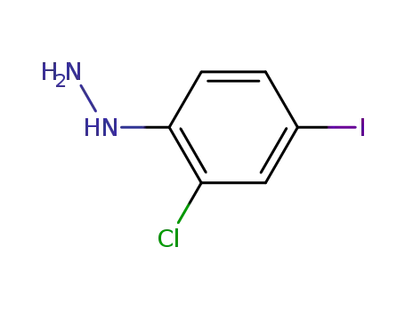 Molecular Structure of 29654-08-8 (1-(2-chloro-4-iodophenyl)hydrazine)