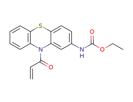 Molecular Structure of 94989-94-3 (ethyl <10-(1-oxo-2-propenyl)-10H-phenothiazin-2-yl> carbamate)