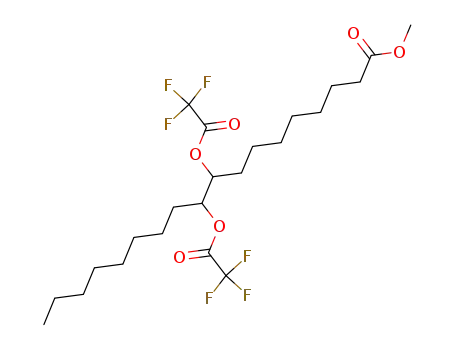 Molecular Structure of 21987-19-9 (9,10-Bis(trifluoroacetyloxy)octadecanoic acid methyl ester)