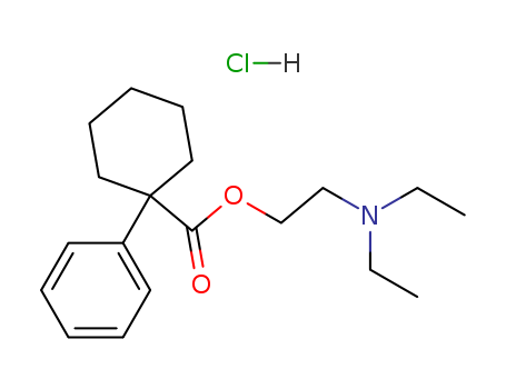 Cyclohexanecarboxylicacid, 1-phenyl-, 2-(diethylamino)ethyl ester, hydrochloride (1:1) cas  29303-07-9