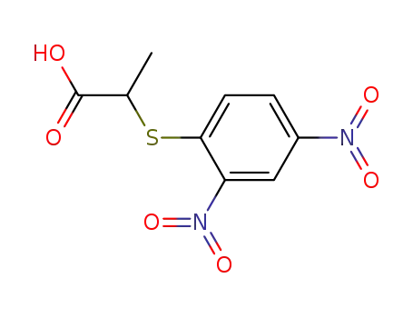Molecular Structure of 32403-70-6 (2-({2,4-dinitrophenyl}sulfanyl)propanoic acid)