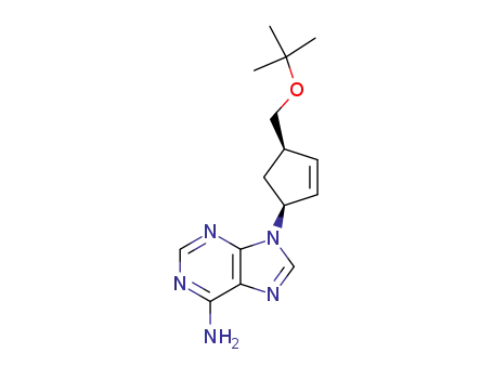 Molecular Structure of 212911-19-8 ((1'S,4'S)-9-[4-(tert-butoxymethyl)cyclopent-2-enyl]adenine)