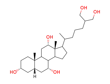Molecular Structure of 2860-99-3 (Cholestane-3,7,12,26,27-pentol,(3b,5a,7a,12a)- (9CI))