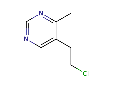 Molecular Structure of 22126-35-8 (Pyrimidine, 5-(2-chloroethyl)-4-methyl- (8CI))