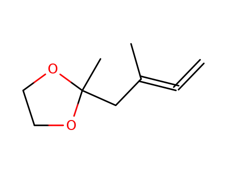 Molecular Structure of 4528-29-4 (1,3-Dioxolane,  2-methyl-2-(2-methyl-2,3-butadienyl)-  (7CI,8CI,9CI))