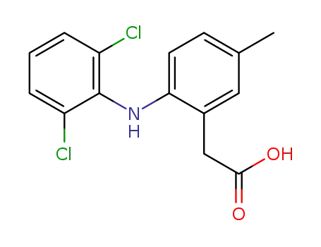 Molecular Structure of 220991-17-3 (2-(2-(2,6-dichlorophenylaMino)-5-Methylphenyl)acetic acid)