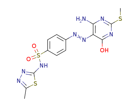 Benzenesulfonamide,4-[2-[4-amino-1,6-dihydro-2-(methylthio)-6-oxo-5-pyrimidinyl]diazenyl]-N-(5-methyl-1,3,4-thiadiazol-2-yl)-