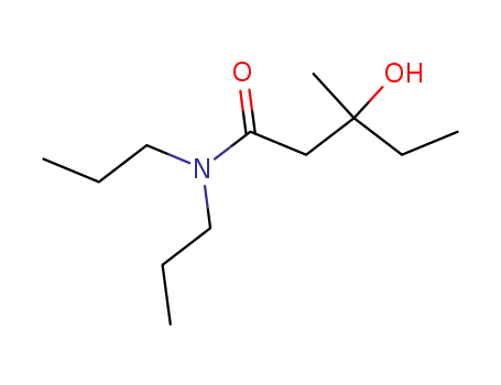 Molecular Structure of 29664-64-0 (3-hydroxy-3-methyl-N,N-dipropylpentanamide)