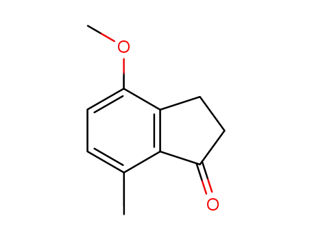 Molecular Structure of 103988-25-6 (4-methoxy-7-methyl-1-indanone)