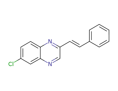 Molecular Structure of 29804-43-1 (6-chloro-2-[(E)-2-phenylethenyl]quinoxaline)