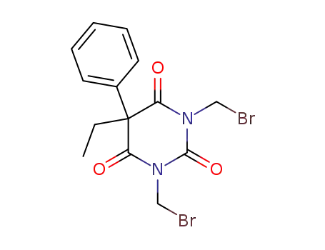 Molecular Structure of 29636-73-5 (1,3-bis(bromomethyl)-5-ethyl-5-phenylpyrimidine-2,4,6(1H,3H,5H)-trione)