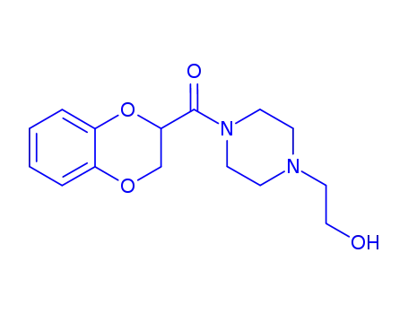Molecular Structure of 219851-02-2 ((2,3-DIHYDROBENZO[B][1,4]DIOXIN-2-YL)(4-(2-HYDROXYETHYL)PIPERAZIN-1-YL) METHANONE)