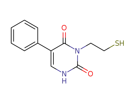 Molecular Structure of 29558-47-2 (3-(2-Mercaptoethyl)-5-phenyluracil)