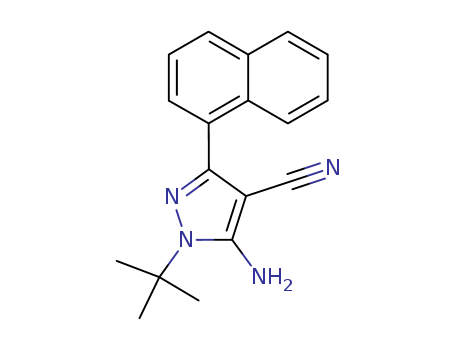 1H-Pyrazole-4-carbonitrile,5-amino-1-(1,1-dimethylethyl)-3-(1-naphthalenyl)-