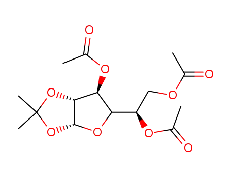 Acetic acid (3aR,6S,6aR)-5-((R)-1,2-diacetoxy-ethyl)-2,2-dimethyl-tetrahydro-furo[2,3-d][1,3]dioxol-6-yl ester