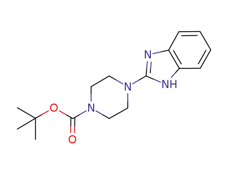 Molecular Structure of 295341-56-9 (4-(1H-BENZOIMIDAZOL-2-YL)-PIPERAZINE-1-CARBOXYLIC ACID TERT-BUTYL ESTER)