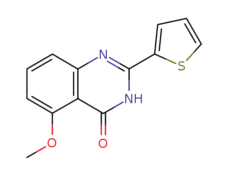 Molecular Structure of 219773-53-2 (5-Methoxy-2-(thiophen-2-yl)quinazolin-4-ol)