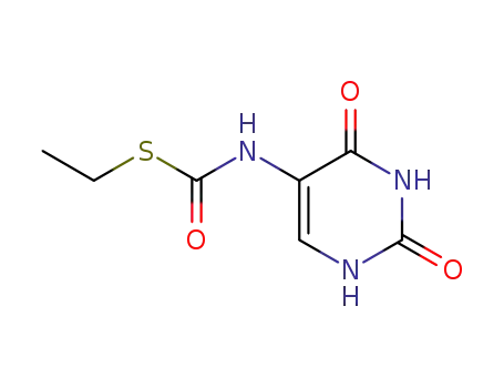 Molecular Structure of 2950-39-2 (S-ethyl (2,4-dioxo-1,2,3,4-tetrahydropyrimidin-5-yl)carbamothioate)