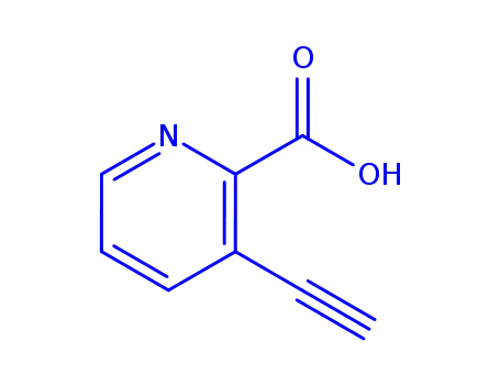 Molecular Structure of 219623-05-9 (2-Pyridinecarboxylic acid, 3-ethynyl- (9CI))