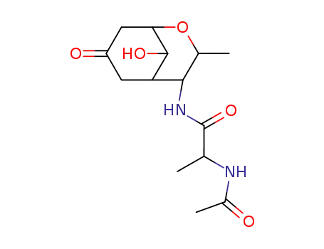 Molecular Structure of 21902-56-7 (N~2~-acetyl-N-[(3R,4R)-9-hydroxy-3-methyl-7-oxo-2-oxabicyclo[3.3.1]non-4-yl]-L-alaninamide)