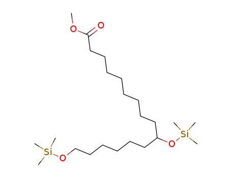 Molecular Structure of 21987-16-6 (10,16-Bis[(trimethylsilyl)oxy]hexadecanoic acid methyl ester)