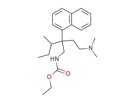 Molecular Structure of 29473-88-9 (ethyl {2-[2-(dimethylamino)ethyl]-3-methyl-2-(naphthalen-1-yl)pentyl}carbamate)