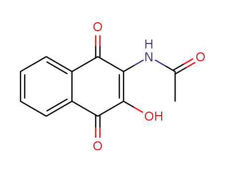 Molecular Structure of 22157-98-8 (N-(1-hydroxy-3,4-dioxo-3,4-dihydronaphthalen-2-yl)acetamide)