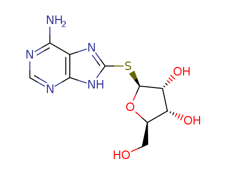 b-D-Ribofuranoside,6-amino-1H-purin-8-yl 1-thio- (9CI) cas  21950-49-2