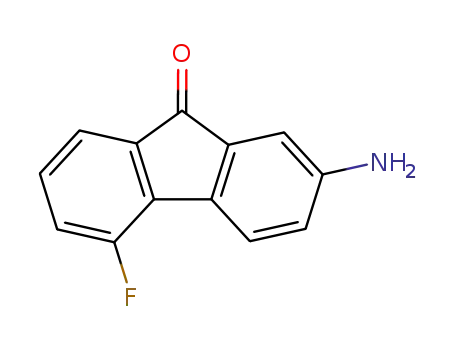 Molecular Structure of 314-79-4 (2-amino-5-fluoro-9H-fluoren-9-one)