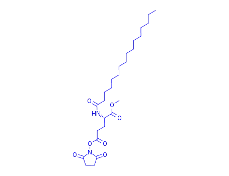 Molecular Structure of 294855-90-6 (5-(2,5-dioxopyrrolidin-1-yl) 1-methyl palmitoyl-L-glutamate)