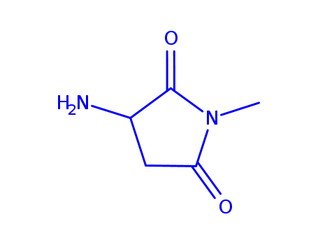 Molecular Structure of 220835-67-6 (2,5-Pyrrolidinedione,3-amino-1-methyl-,(3R)-(9CI))