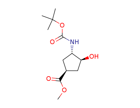 (1S,2S,4S)-N-BOC-1-AMINO-2-HYDROXYCYCLO- PENTANE-4-CARBOXYLIC ACID METHYL ESTERCAS