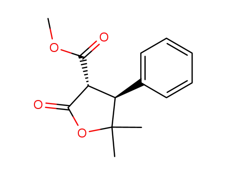 Molecular Structure of 21864-05-1 (methyl 5,5-dimethyl-2-oxo-4-phenyltetrahydrofuran-3-carboxylate)