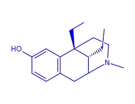 Molecular Structure of 27507-45-5 (6,11-diethyl-3-methyl-1,2,3,4,5,6-hexahydro-2,6-methano-3-benzazocin-8-ol)