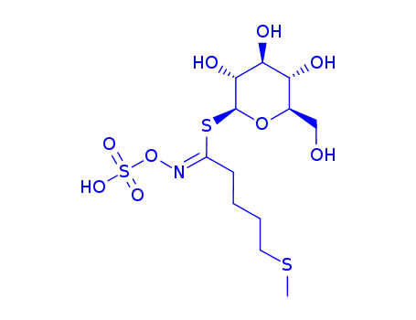 Molecular Structure of 21973-56-8 (1-thio-beta-D-glucopyranose 1-[5-(methylthio)-N-(sulphooxy)valerimidate])