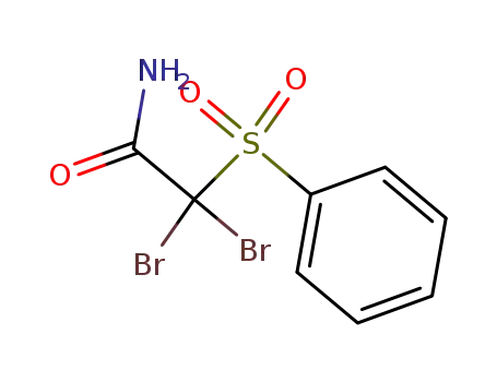 Molecular Structure of 29570-68-1 (2,2-dibromo-2-(phenylsulfonyl)acetamide)